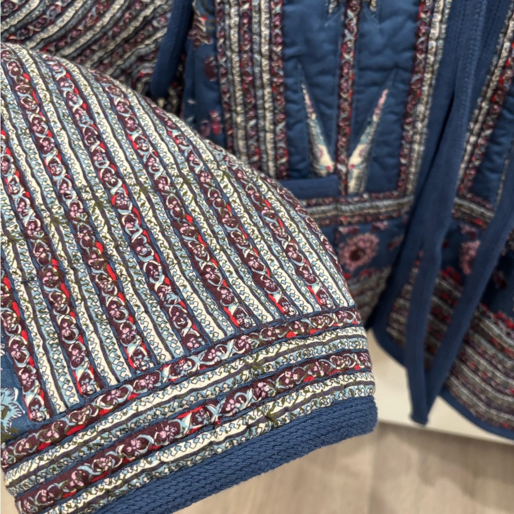 Sea New York blue flower quilted cotton Jacket - Picture 5 of 11